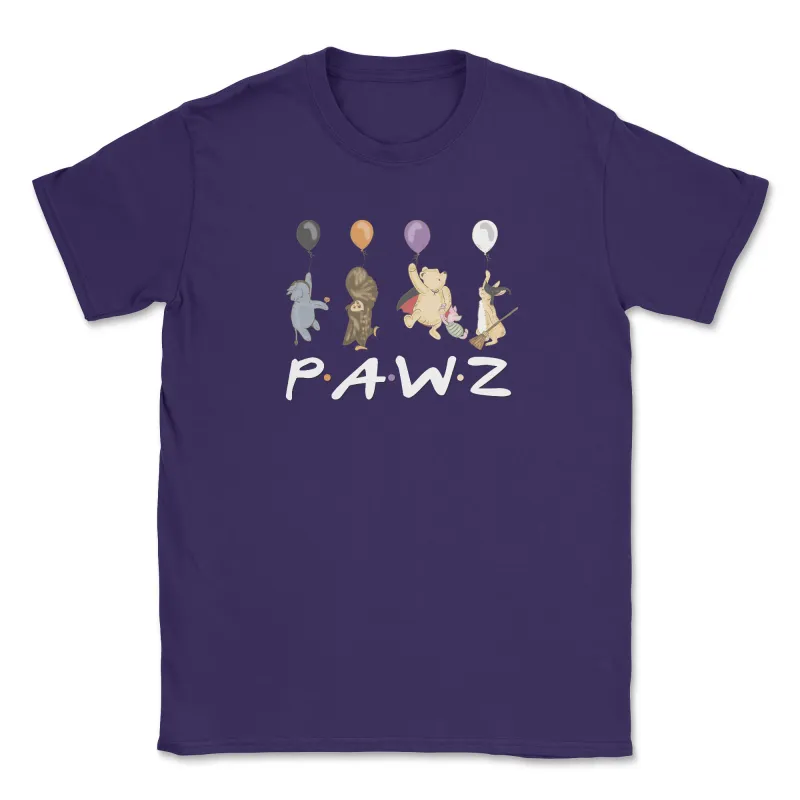 Forever Friends - Purple (Front Print) (Adult Short Sleeve T-Shirt) sold by PAWZ