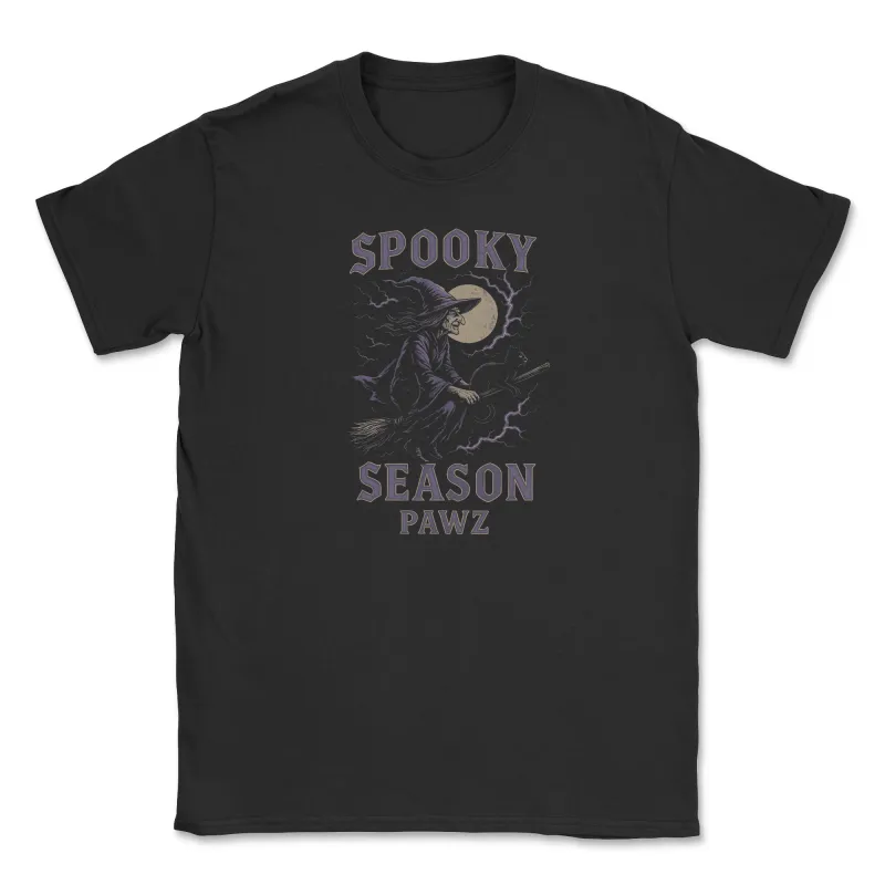 Spooky Season Witch (Front Print) (Adult Short Sleeve T-Shirt) sold by PAWZ