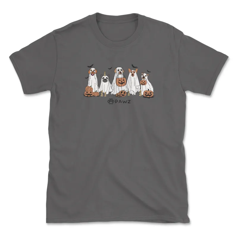 Spooky Squad (Front Print) (Adult Short Sleeve T-Shirt) sold by PAWZ