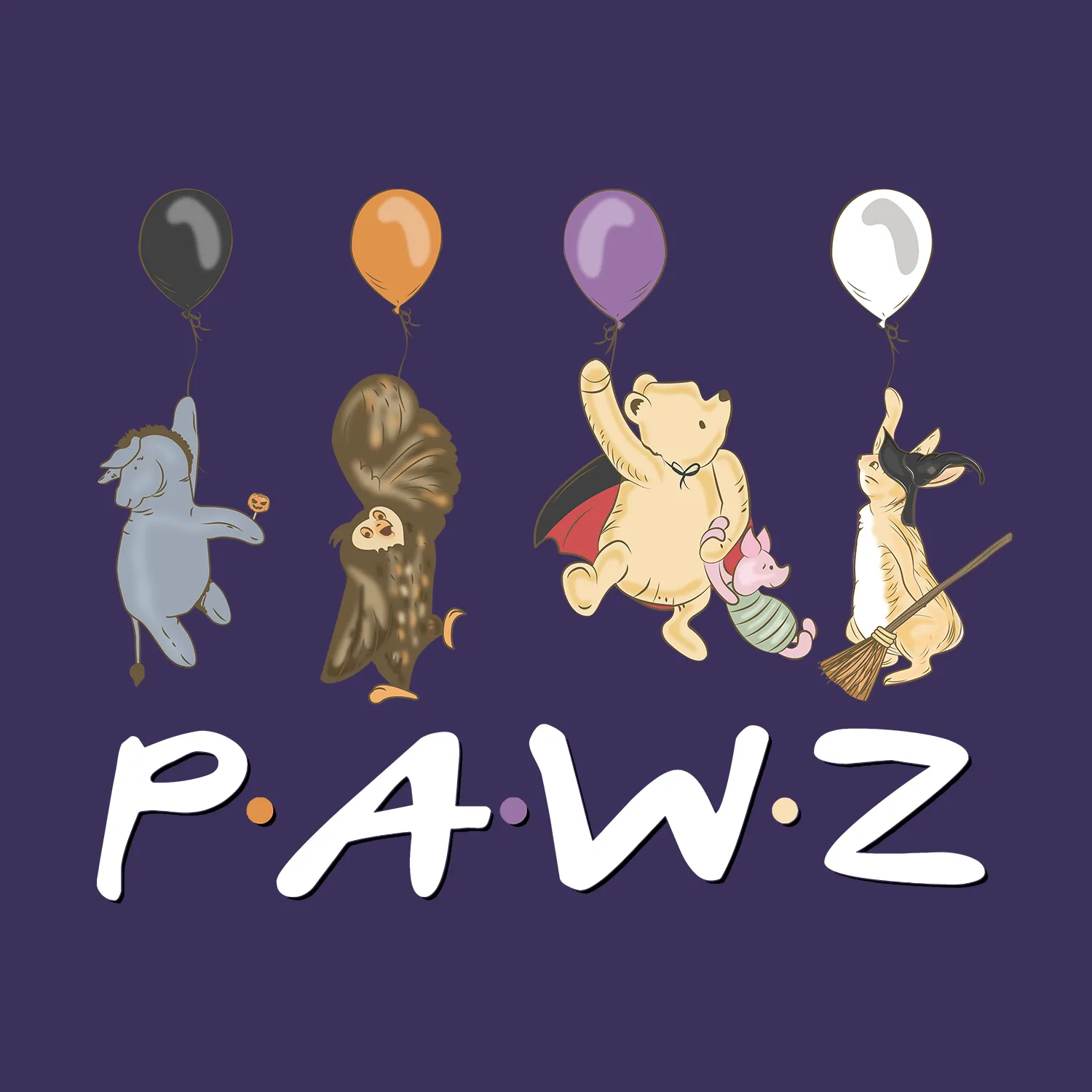 Forever Friends (Purple) (Front Print) (Adult Hoodie) sold by PAWZ product image thumbnail 2