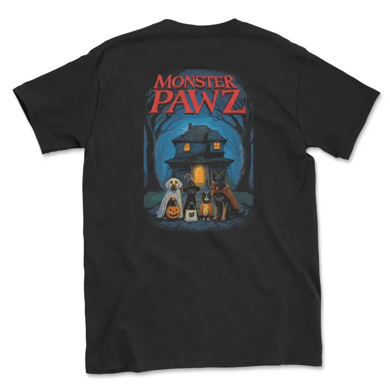 Monster Pawz (Back Print) (Adult Short Sleeve T-Shirt) sold by PAWZ