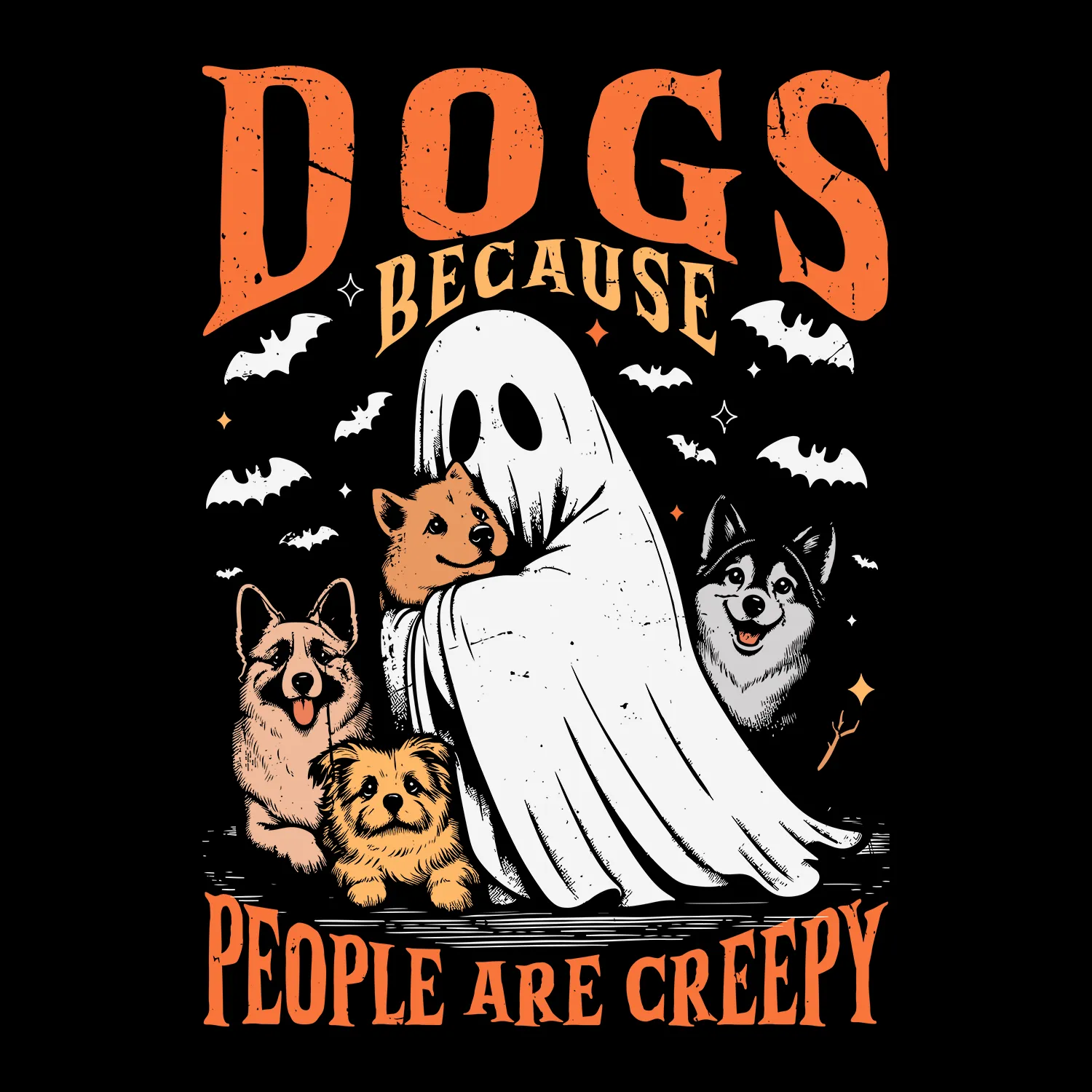 Creepy Canines (Front Print) (Adult Hoodie) sold by PAWZ product image thumbnail 2