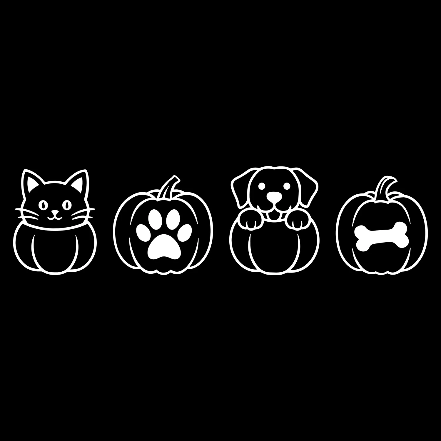 Pumpkin Pawz (Front Print) (Adult Short Sleeve T-Shirt) sold by PAWZ product image thumbnail 2