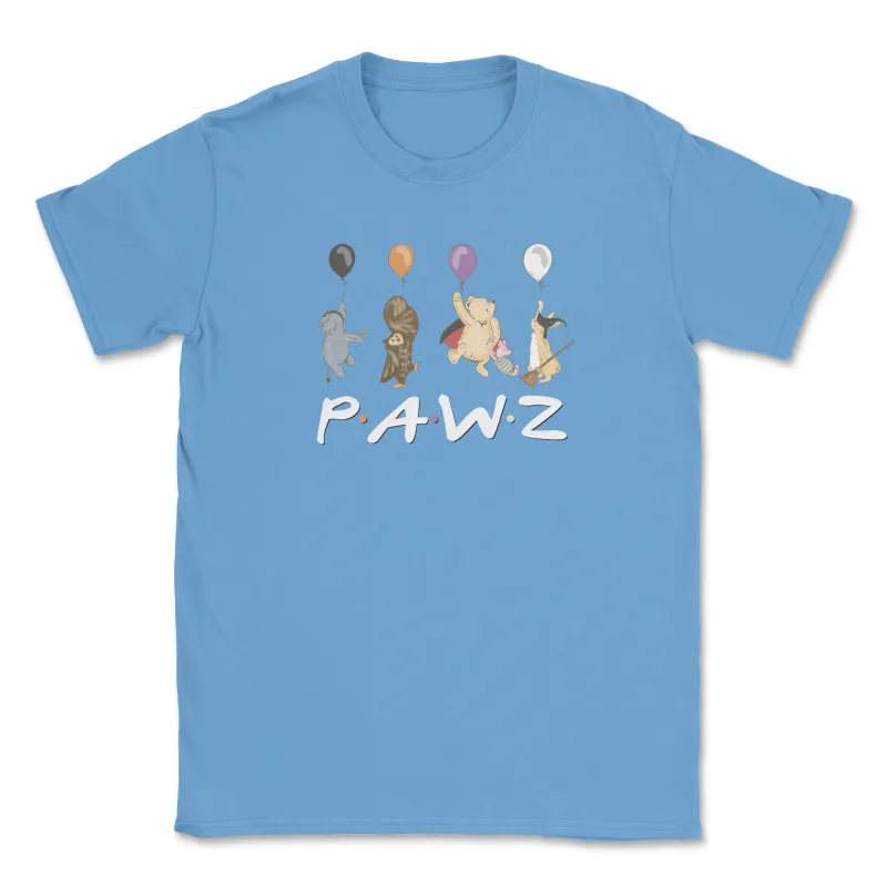 Forever Friends - Carolina Blue (Front Print) (Adult Short Sleeve T-Shirt) sold by PAWZ