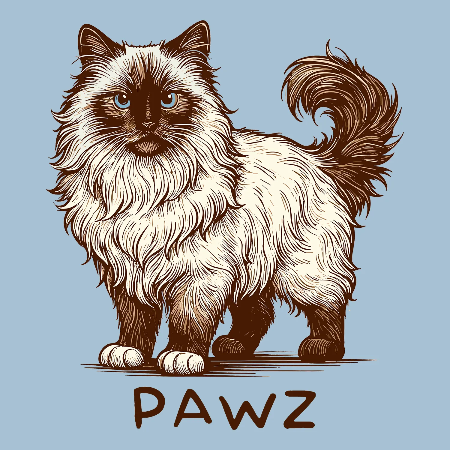 Ragdoll (Adult Short Sleeve T-Shirt) sold by PAWZ product image thumbnail 3