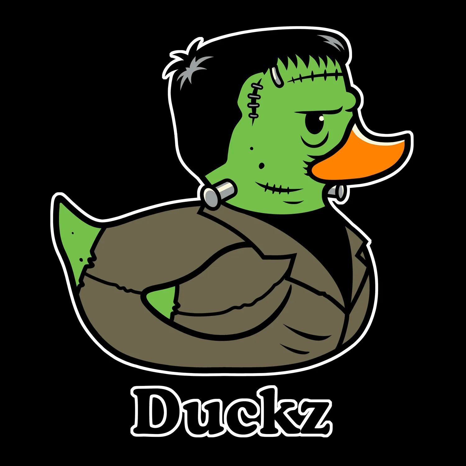 Frankenduck (Adult Short Sleeve T-Shirt) sold by PAWZ product image thumbnail 3