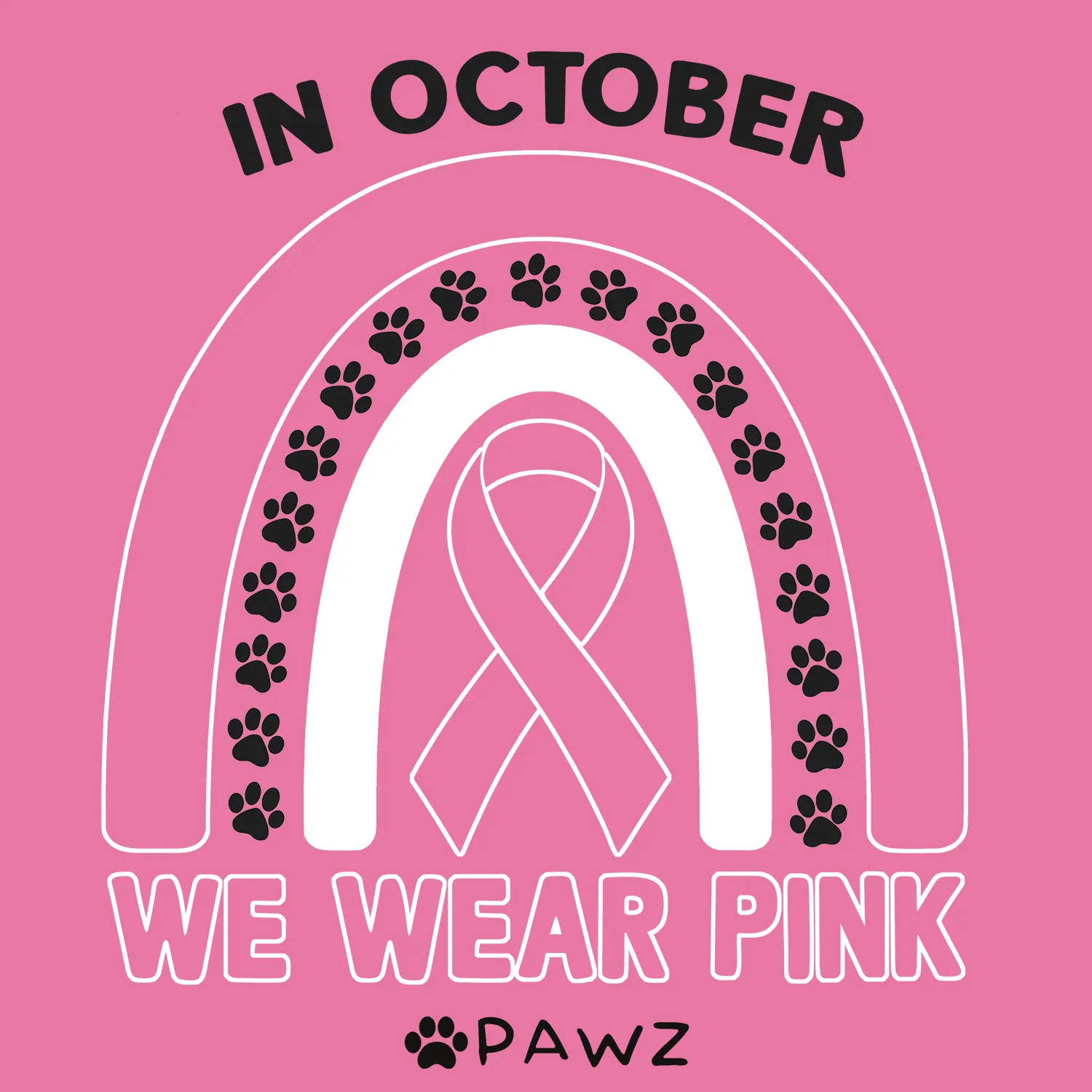 We Wear Pink (Adult Short Sleeve T-Shirt) sold by PAWZ product image thumbnail 3