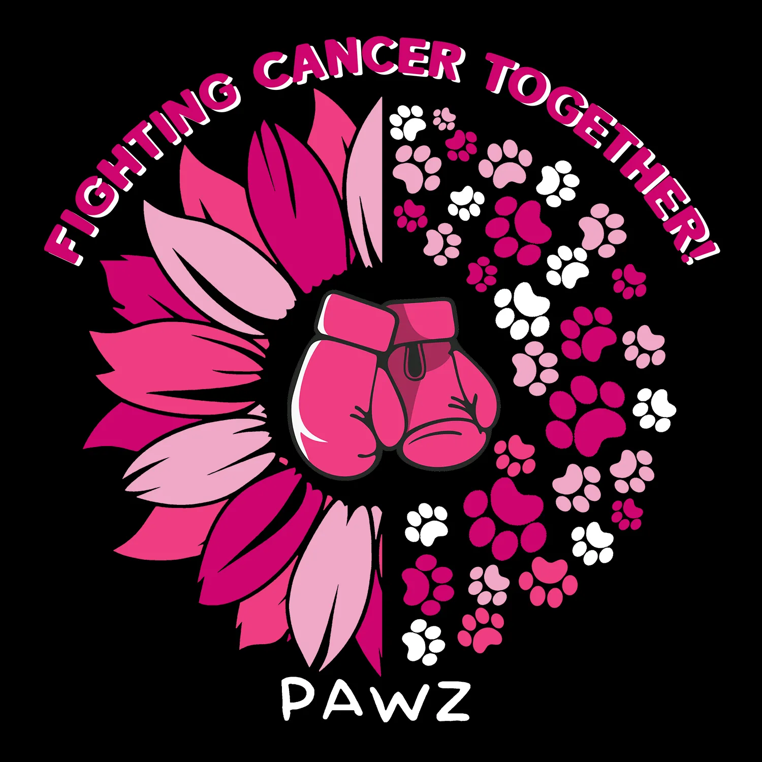 Stronger Together Bloom (Adult Short Sleeve T-Shirt) sold by PAWZ product image thumbnail 3