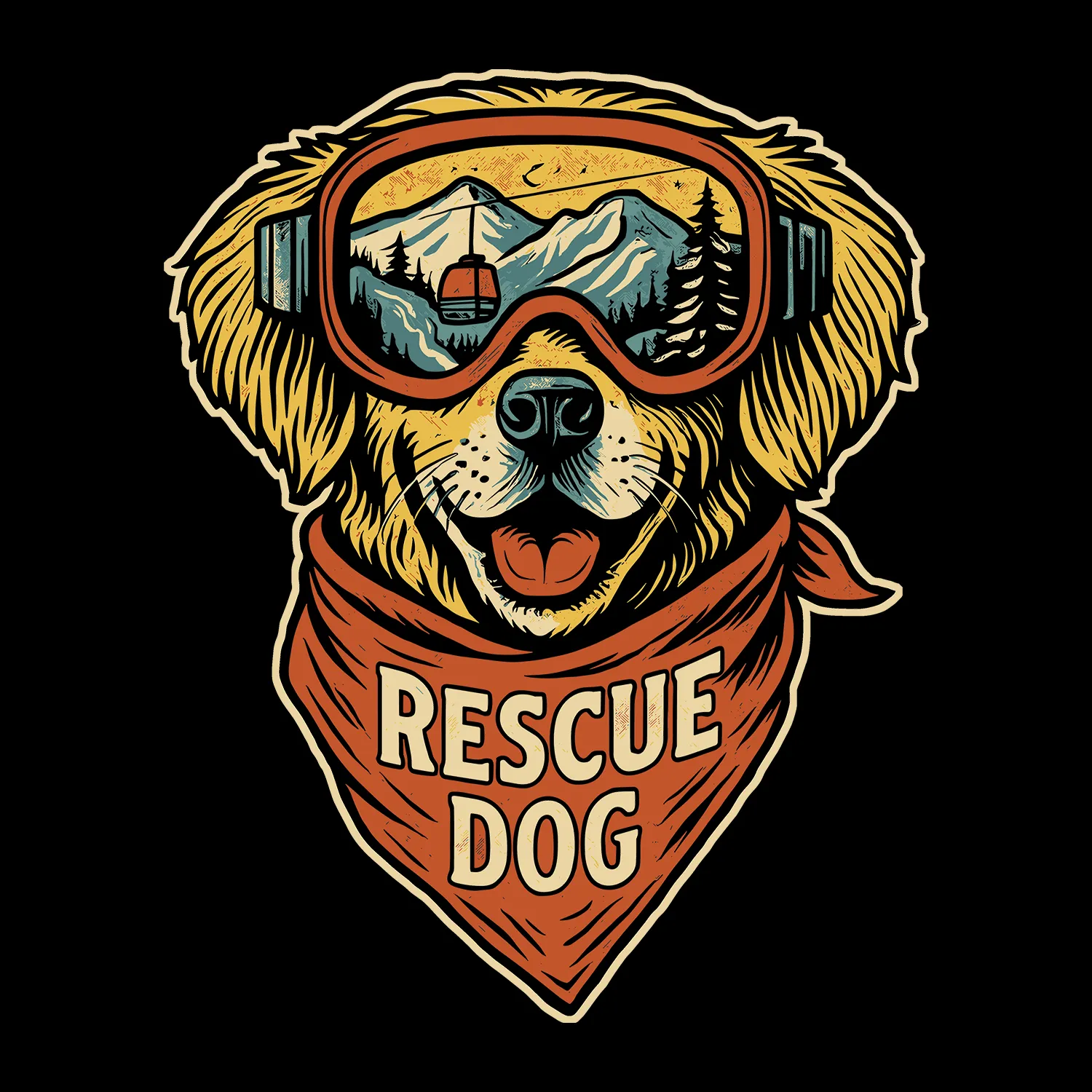 Powder Patrol (Back Print) (Adult Short Sleeve T-Shirt) sold by PAWZ product image thumbnail 3