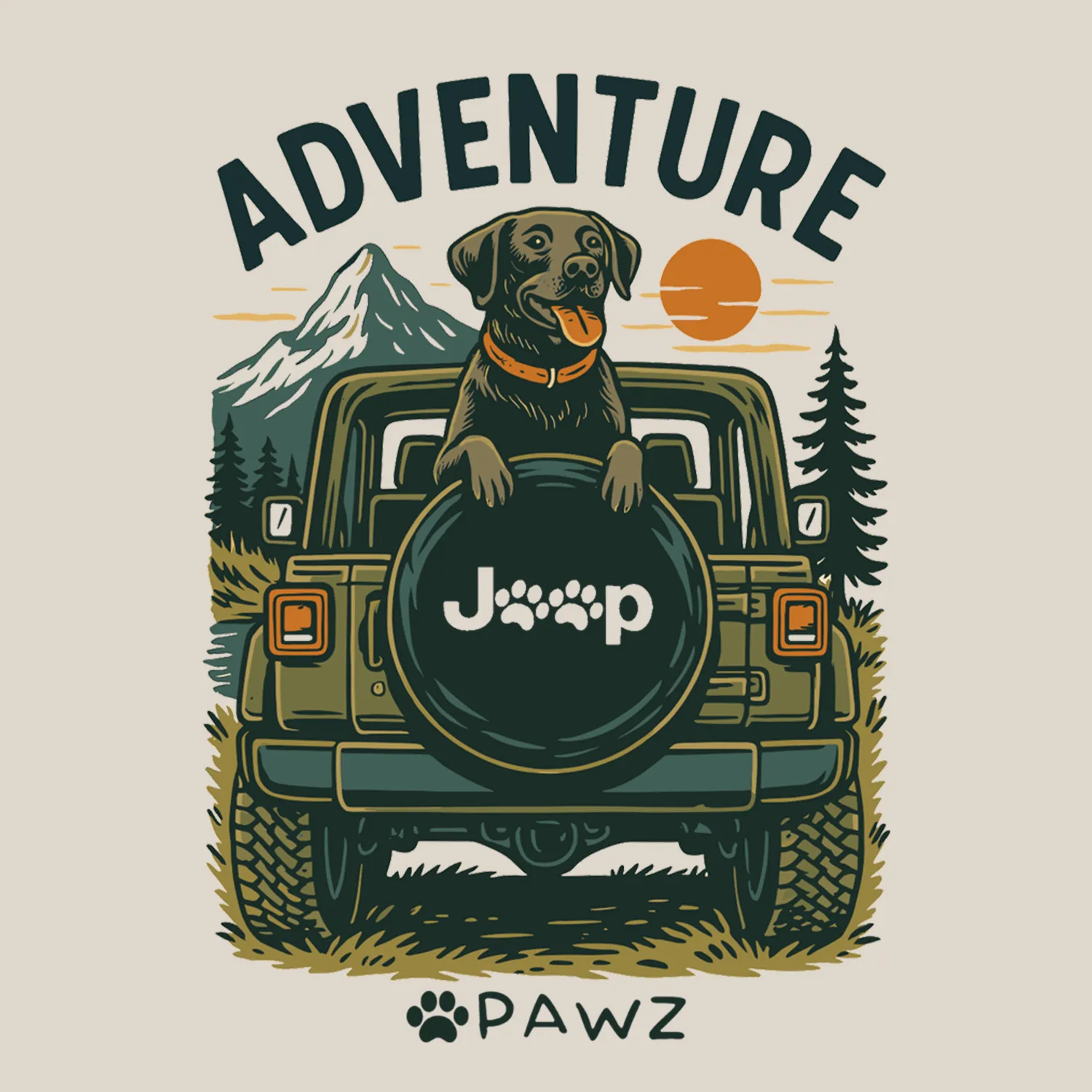 Mountain Cruiser (Adult Short Sleeve T-Shirt) sold by PAWZ product image thumbnail 3