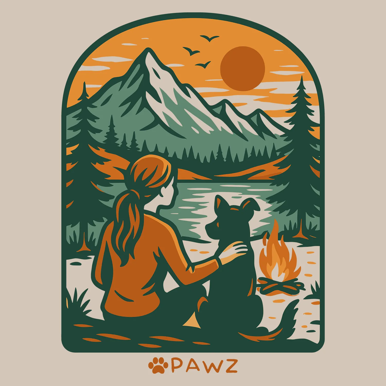 Mountain Adventure (Adult Hoodie) sold by PAWZ product image thumbnail 3