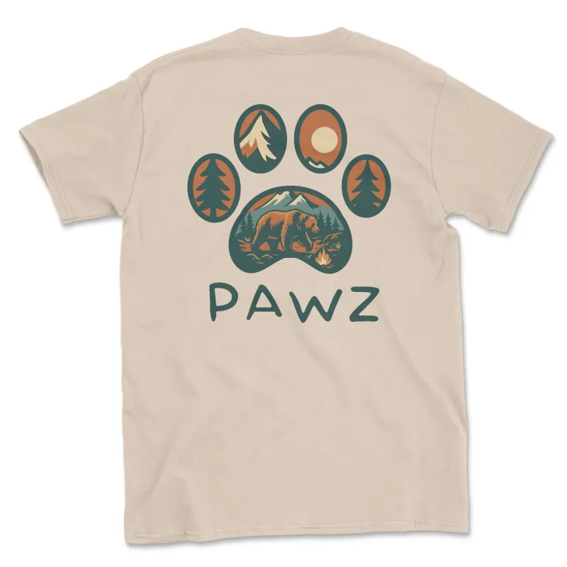 Bear Tracks (Adult Short Sleeve T-Shirt) sold by PAWZ
