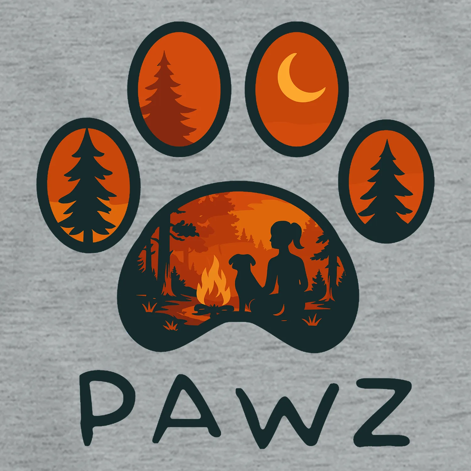 Campfire Companion (Adult Short Sleeve T-Shirt) sold by PAWZ product image thumbnail 3