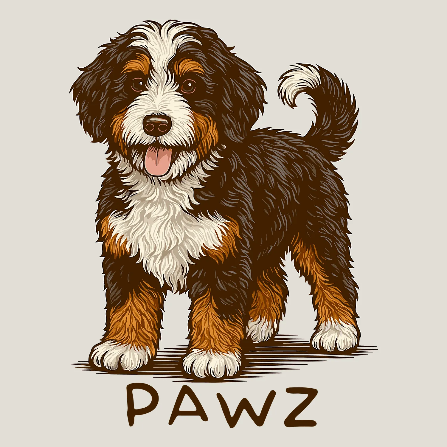 Bernedoodle (Adult Hoodie) sold by PAWZ product image thumbnail 3