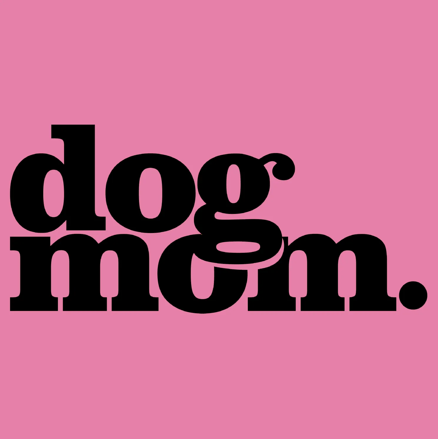 Dog Mom. - Hot Pink (Adult Hoodie) sold by PAWZ product image thumbnail 2