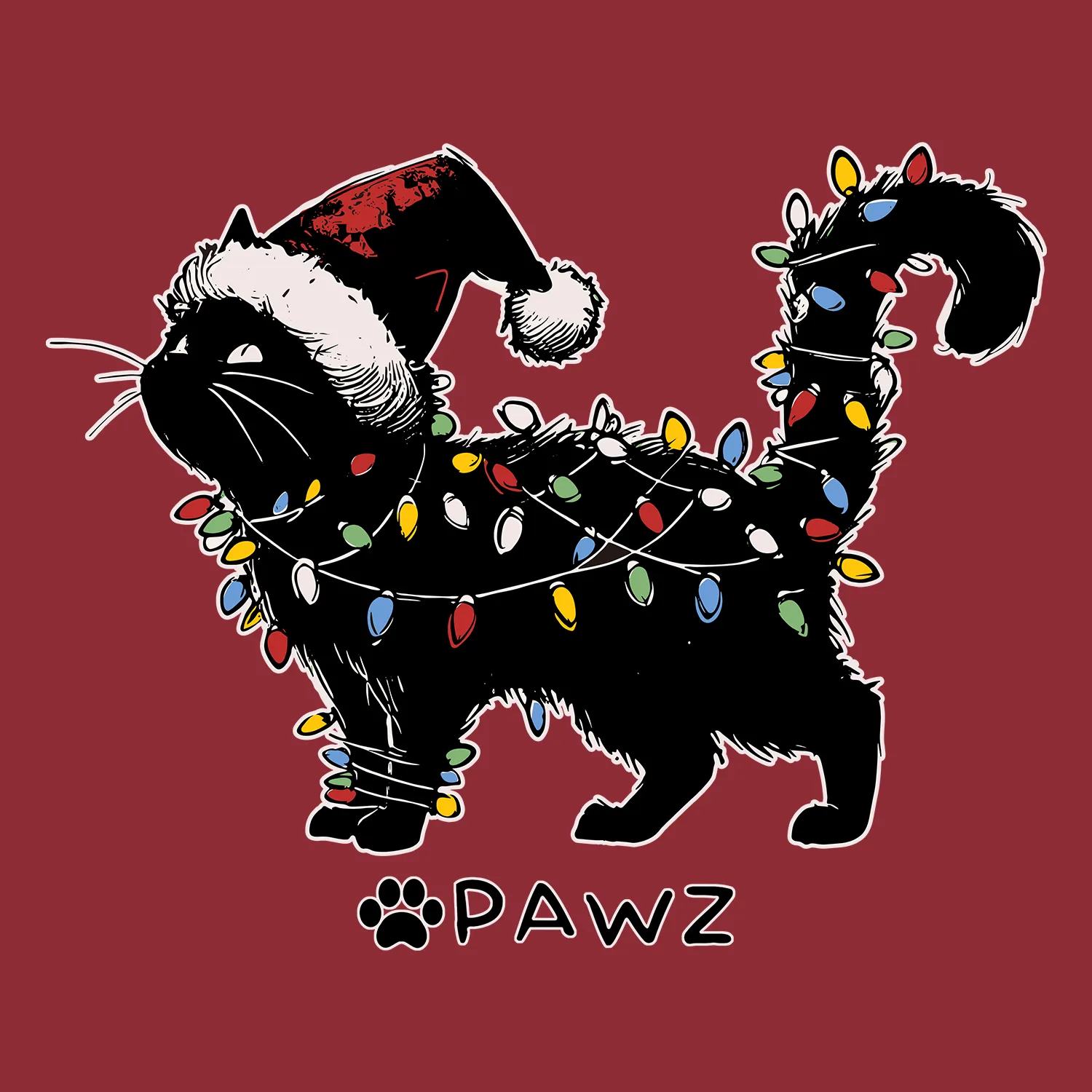Christmas Kitty (Adult Hoodie) sold by PAWZ product image thumbnail 3