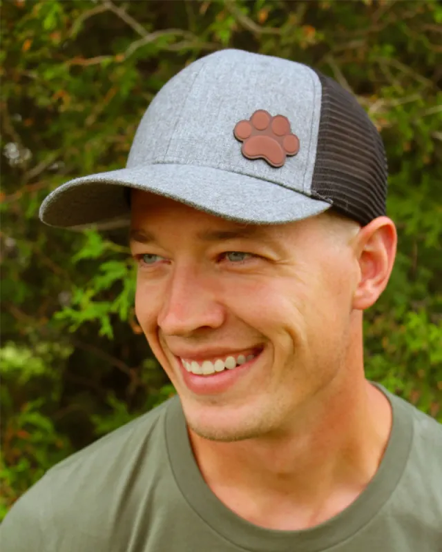 Signature Paw Leather Side Patch Hat sold by PAWZ