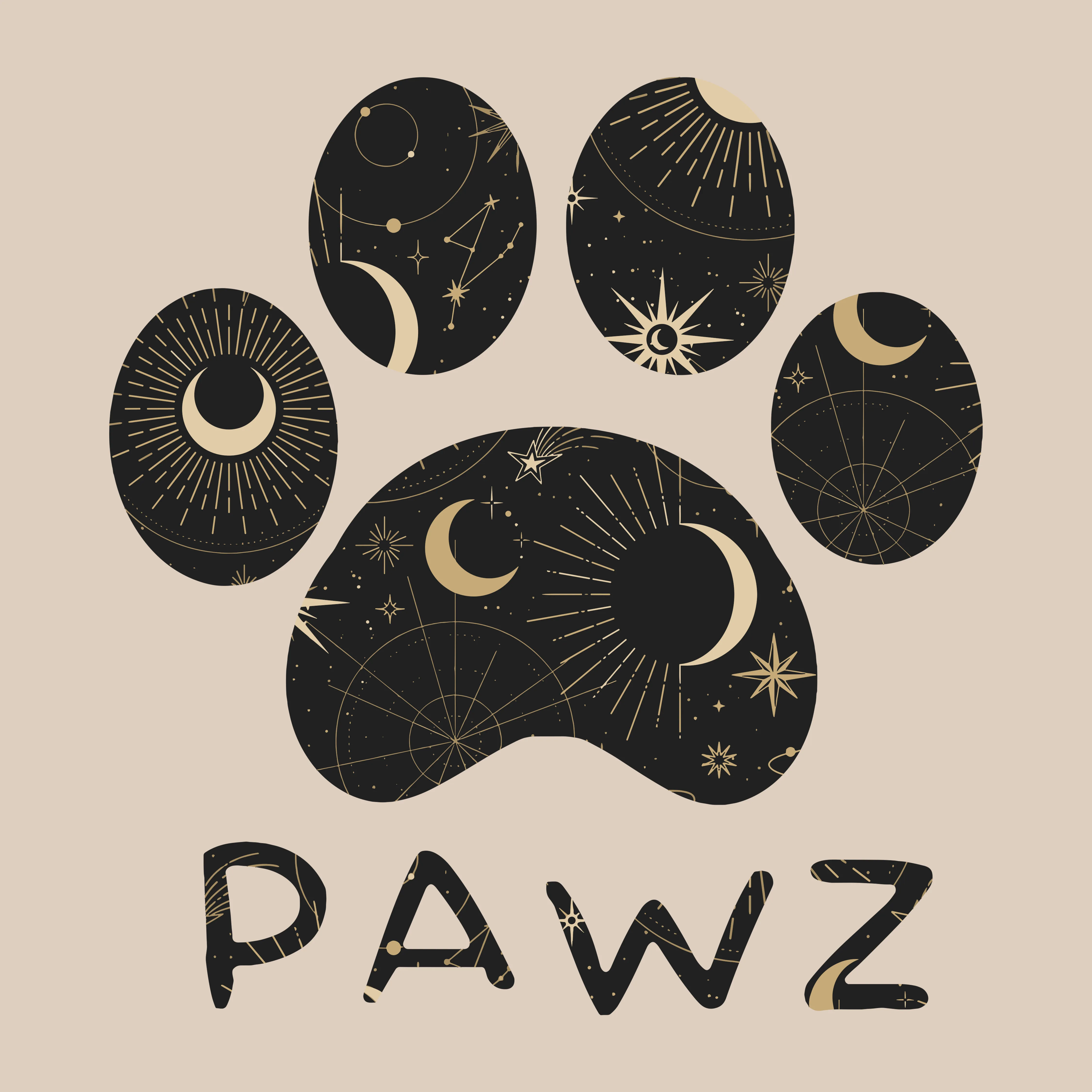 Astrological Pawz (Adult Hoodie) (Super Sale) sold by PAWZ product image thumbnail 3