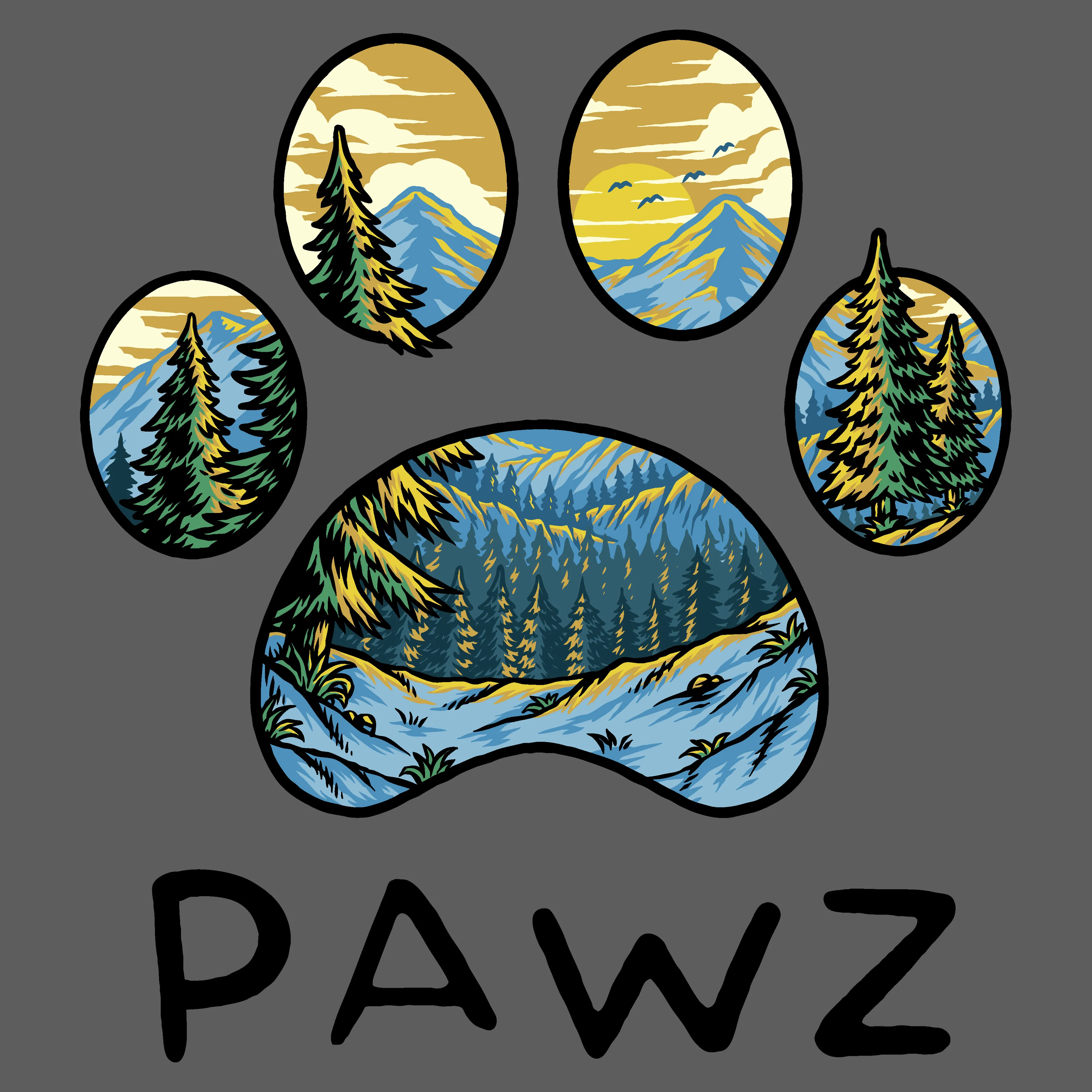 Mountain Sunset (Adult Hoodie) (Super Sale) sold by PAWZ product image thumbnail 3