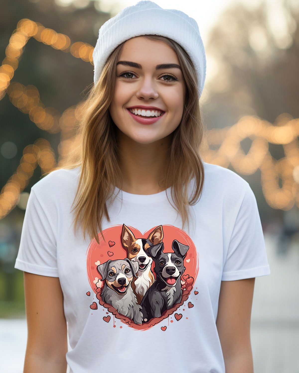 My Valentine Is All The Dogs v1 Tee sold by PAWZ product image thumbnail 2