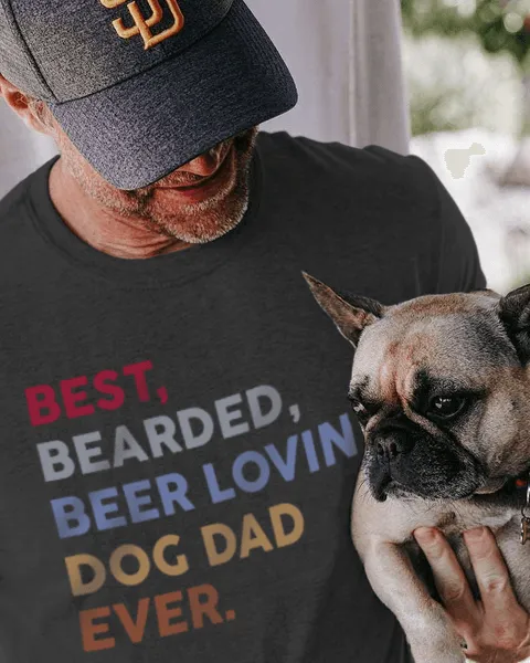 Bearded Dog Dad Tee sold by PAWZ product image thumbnail 2