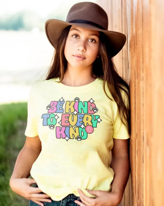 Sparkling Be Kind to Every Kind Tee sold by PAWZ