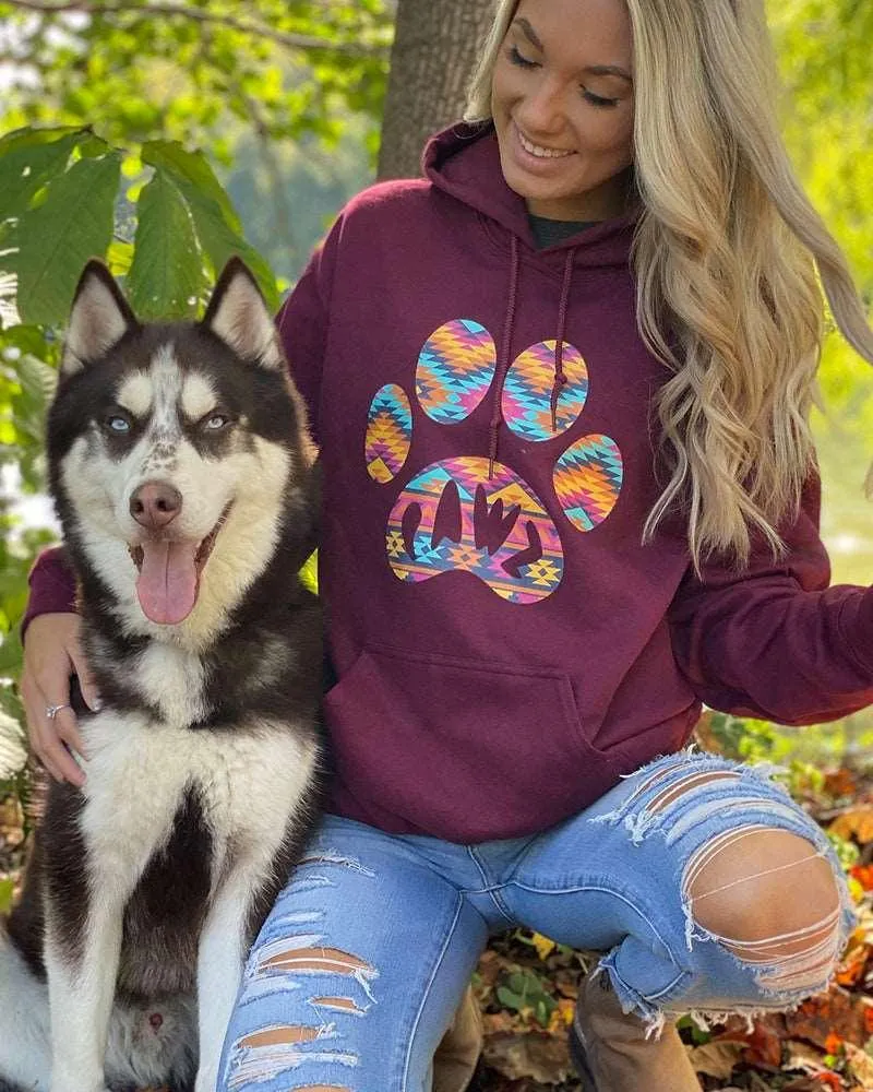 Aztec Sunset Front Print Hoodie sold by PAWZ product image thumbnail 4