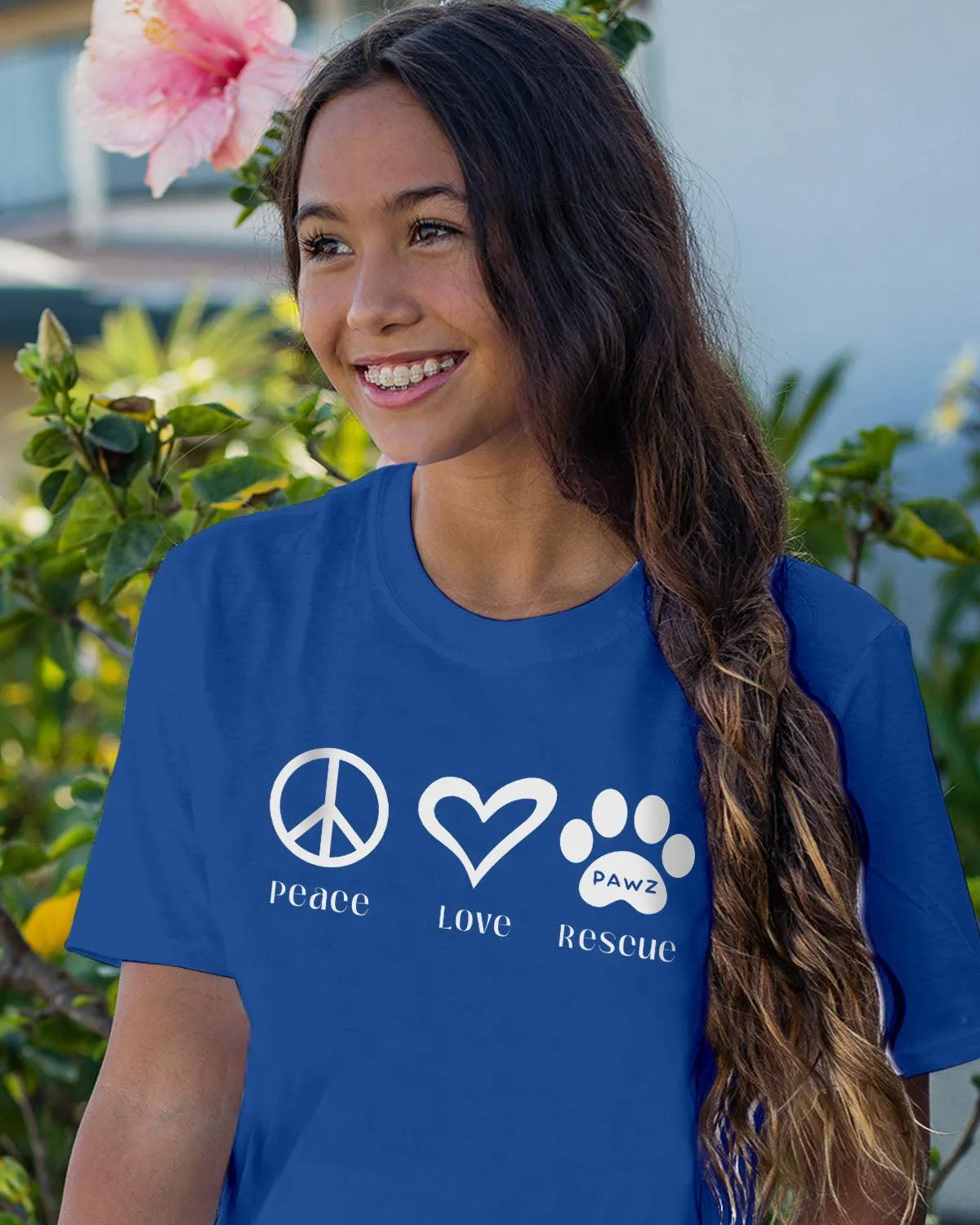 Peace Love Rescue Tee sold by PAWZ product image thumbnail 4