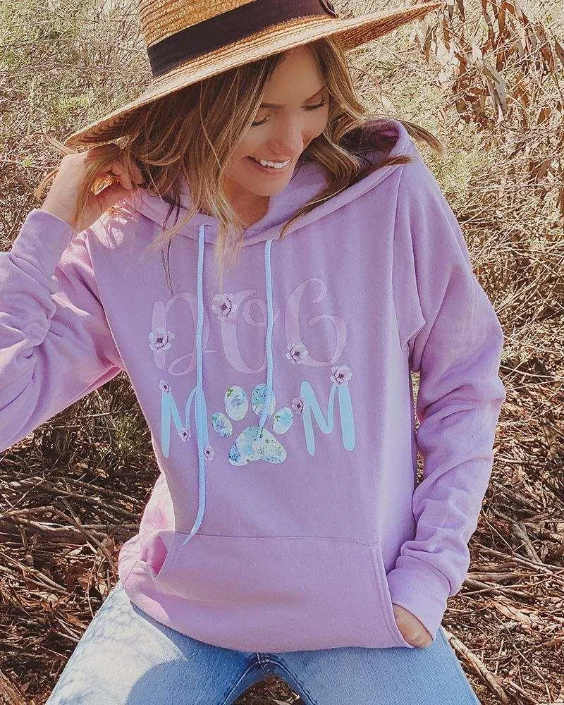 Floral Dog Mom Hoodie sold by PAWZ product image thumbnail 4