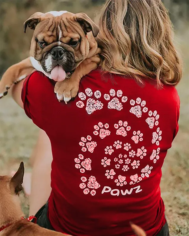 Open White Swirly Tee sold by PAWZ