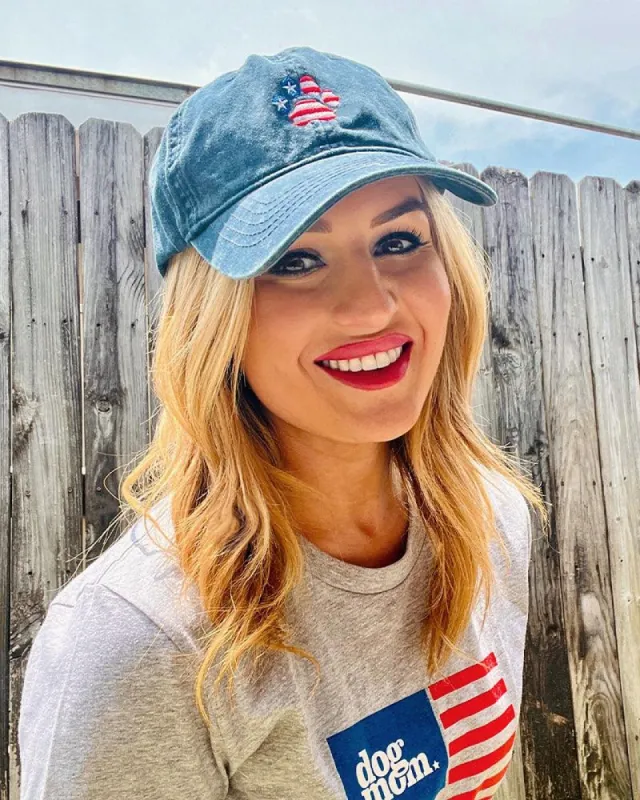 Patriotic Paw Print Hat sold by PAWZ