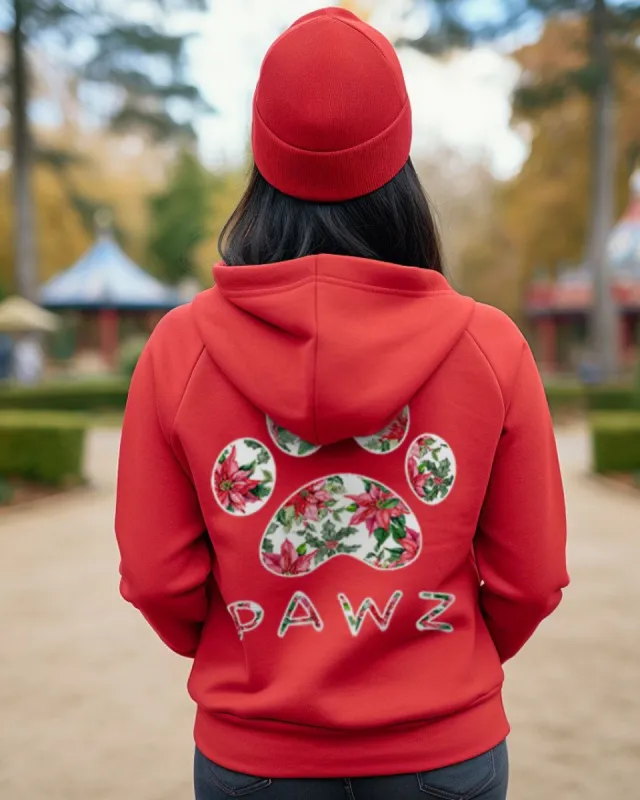 Poinsettia Bouquet Back Print Hoodie sold by PAWZ