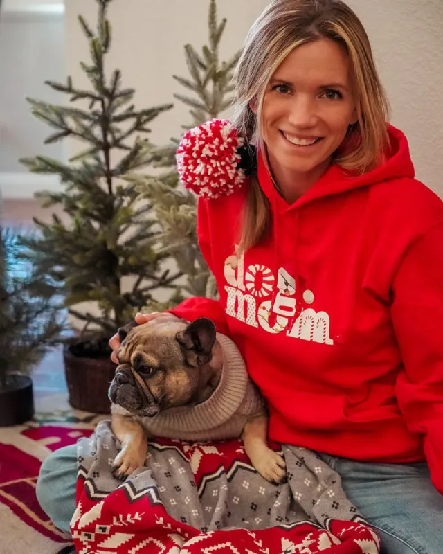 Holiday dog mom Hoodie sold by PAWZ