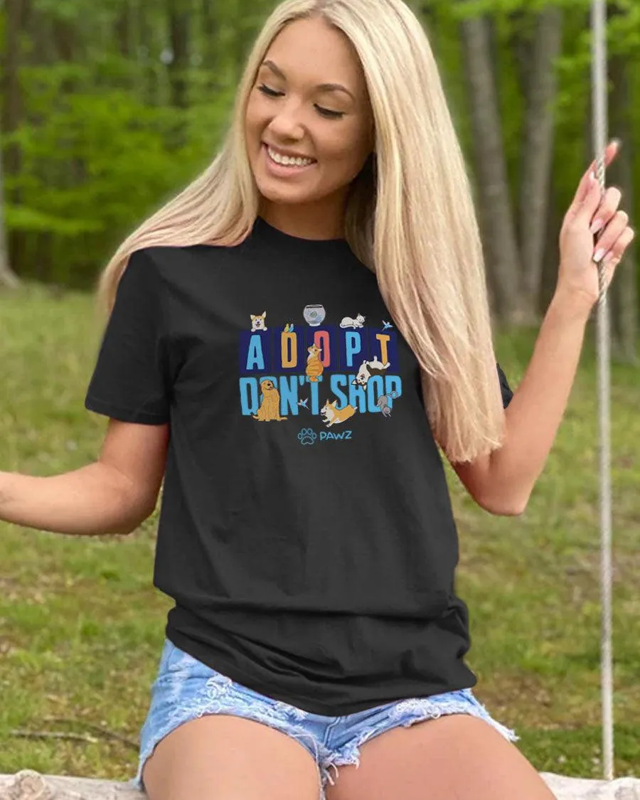 Adopt, Don't Shop Tee sold by PAWZ product image thumbnail 2