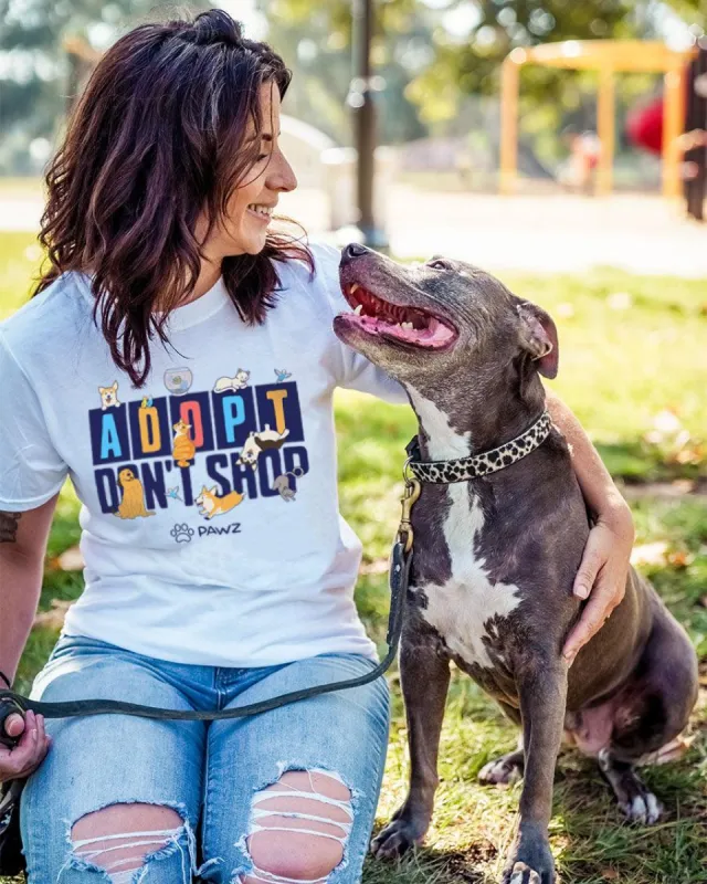 Adopt, Don't Shop Tee sold by PAWZ