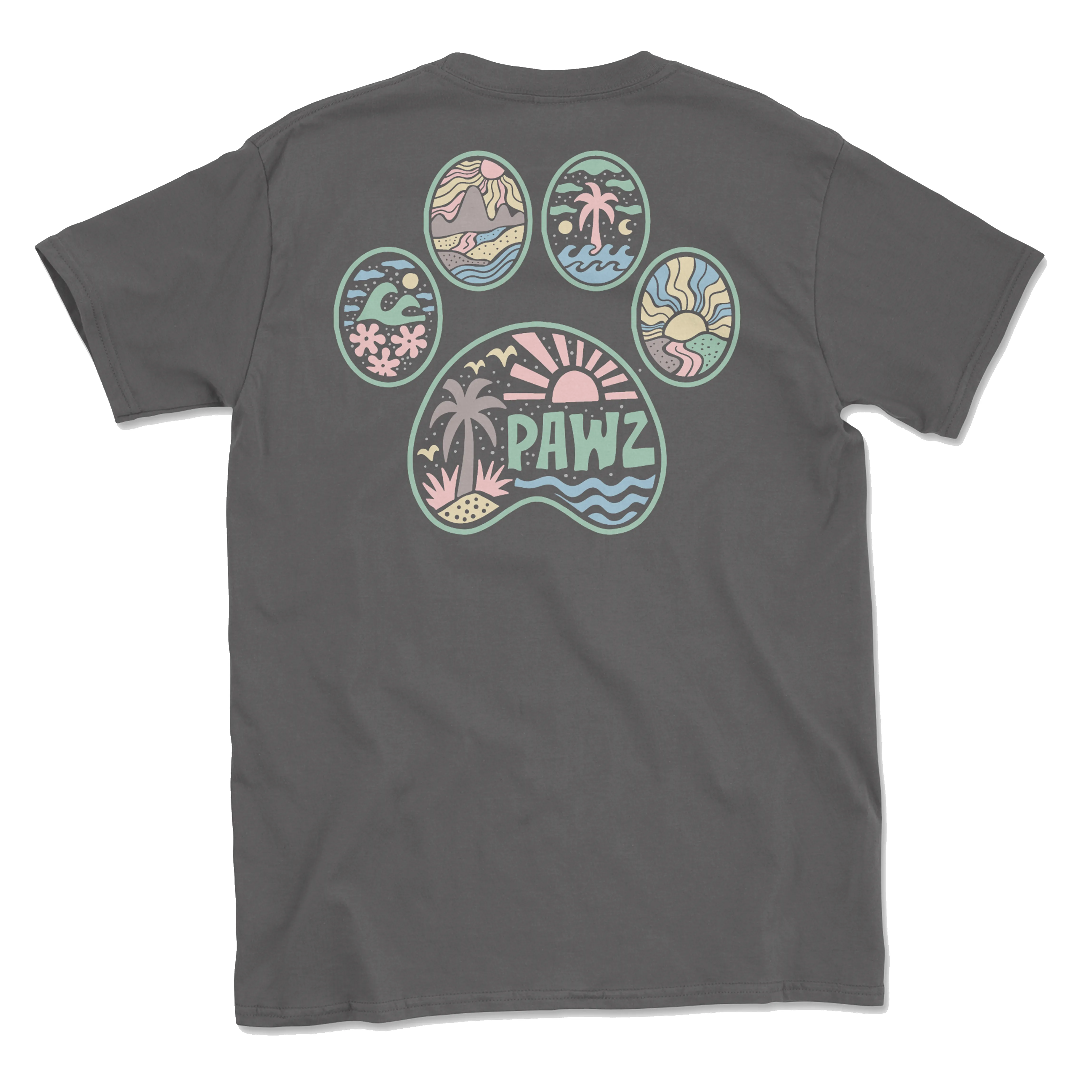 Beach Sunrise (Adult Short Sleeve T-Shirt) sold by PAWZ