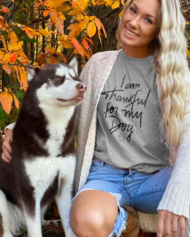 Thankful for My Dog Tee sold by PAWZ