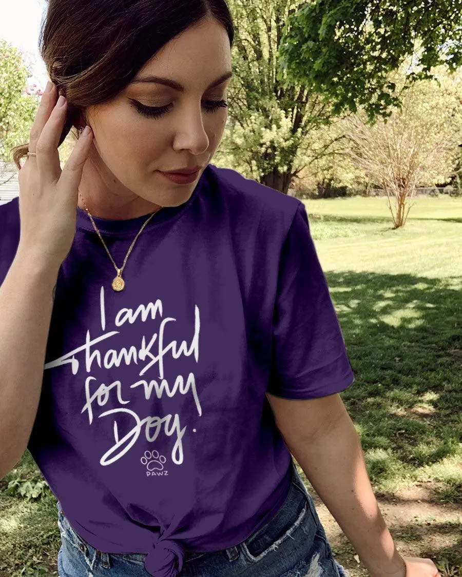 Thankful for My Dog Tee sold by PAWZ product image thumbnail 2