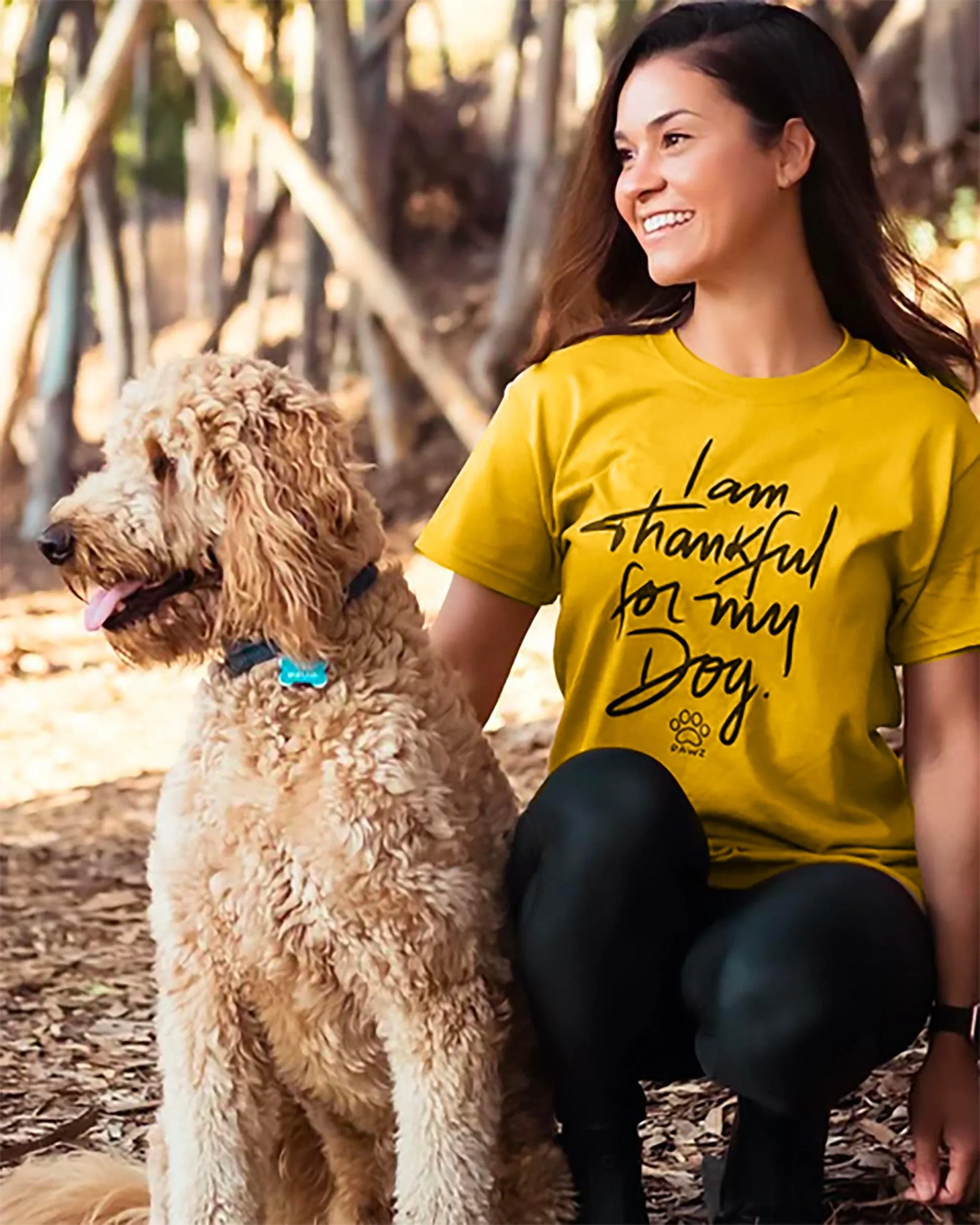 Thankful for My Dog Tee sold by PAWZ product image thumbnail 3