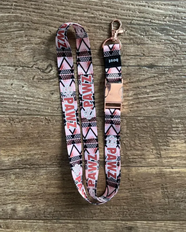 Rose Gold Aztec Lanyard sold by PAWZ