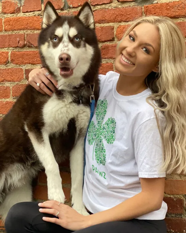 Shamrock (Front) White Tee sold by PAWZ