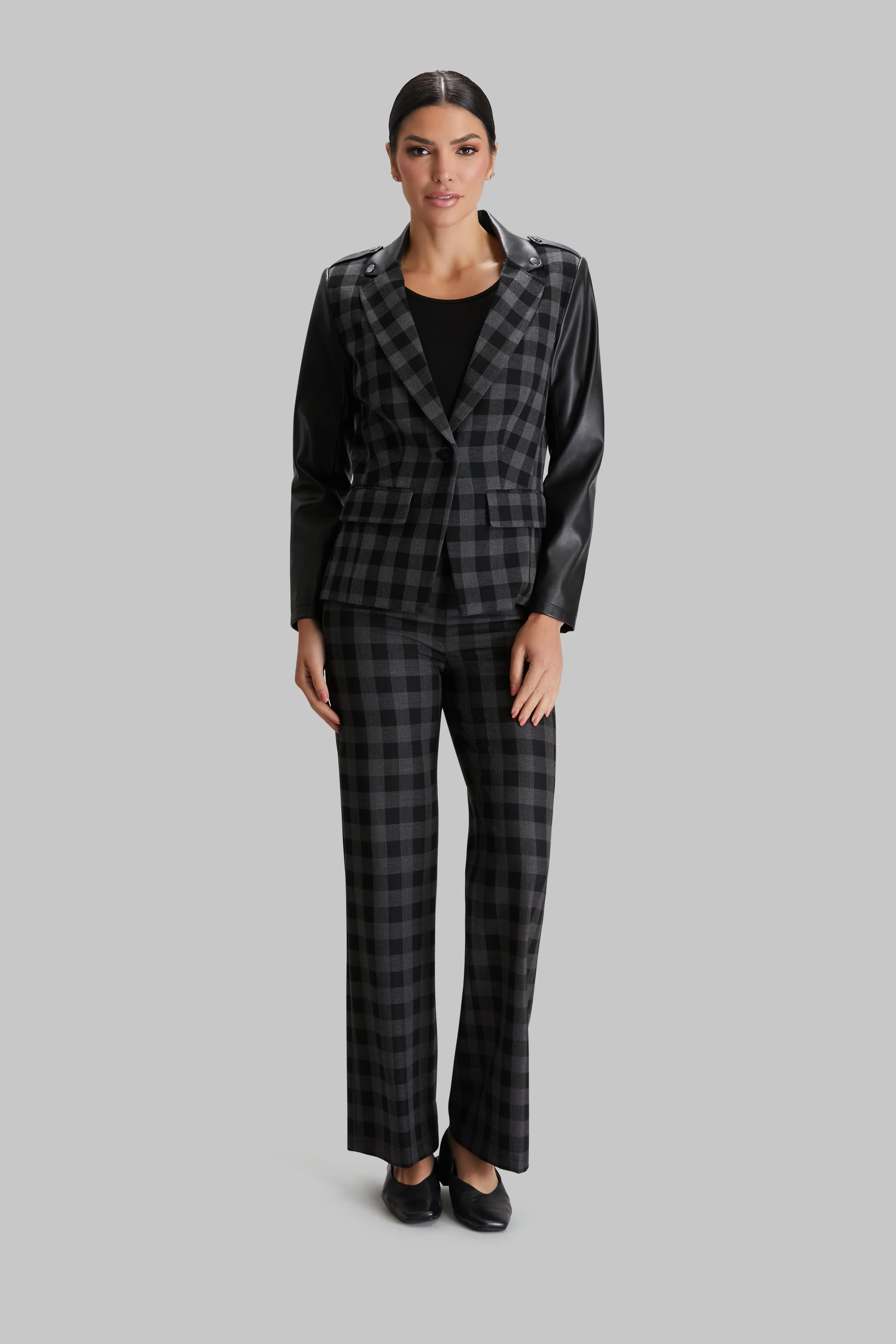 Pewter Check Jules Pant - FINAL SALE sold by Peace of Cloth product image thumbnail 2