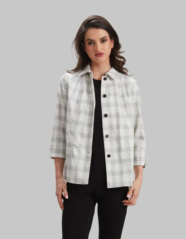 Laguna Plaid Kate Shirt Jacket sold by Peace of Cloth