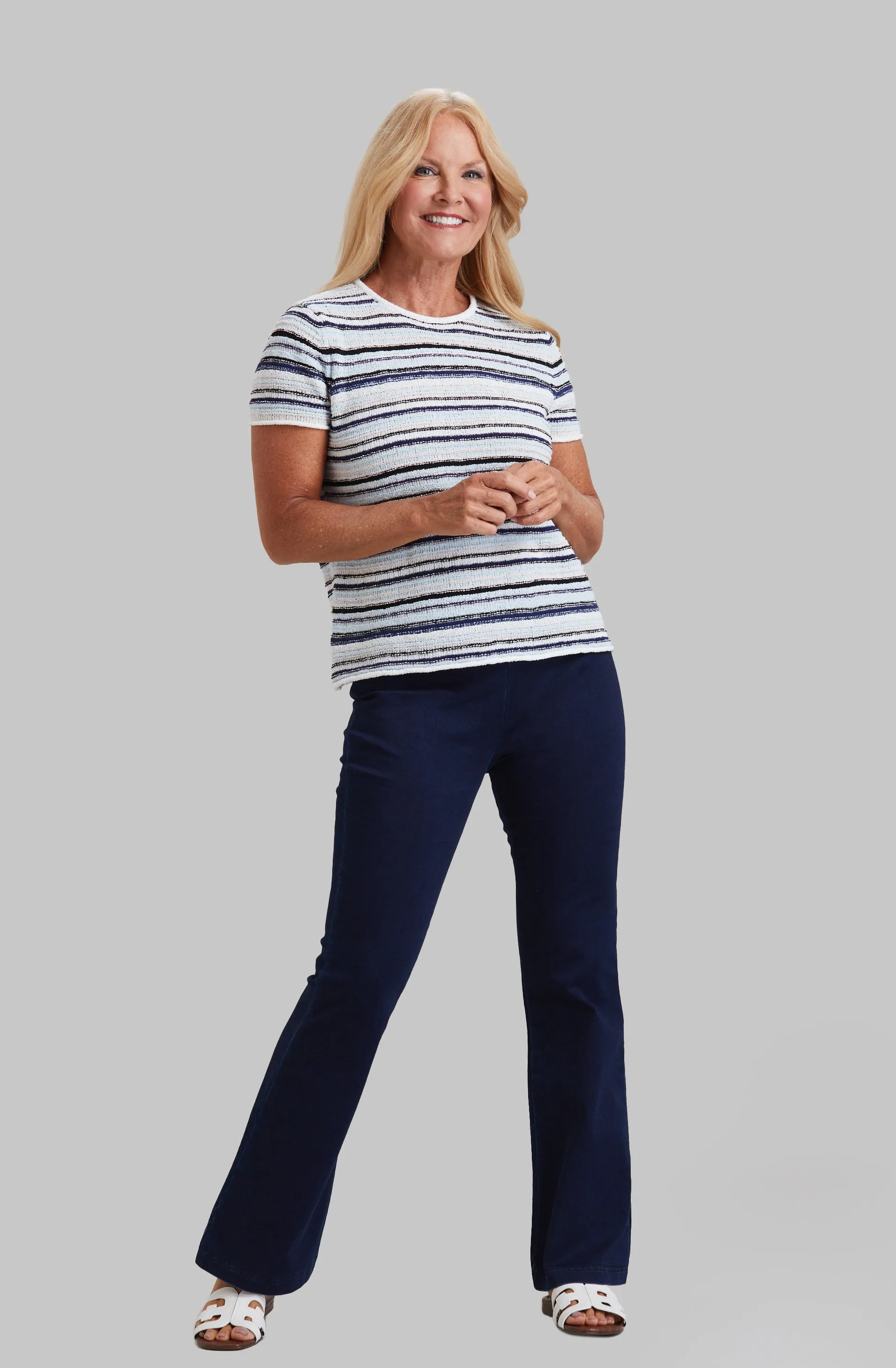 Striped Short Sleeve Knit Crew sold by Peace of Cloth product image thumbnail 2