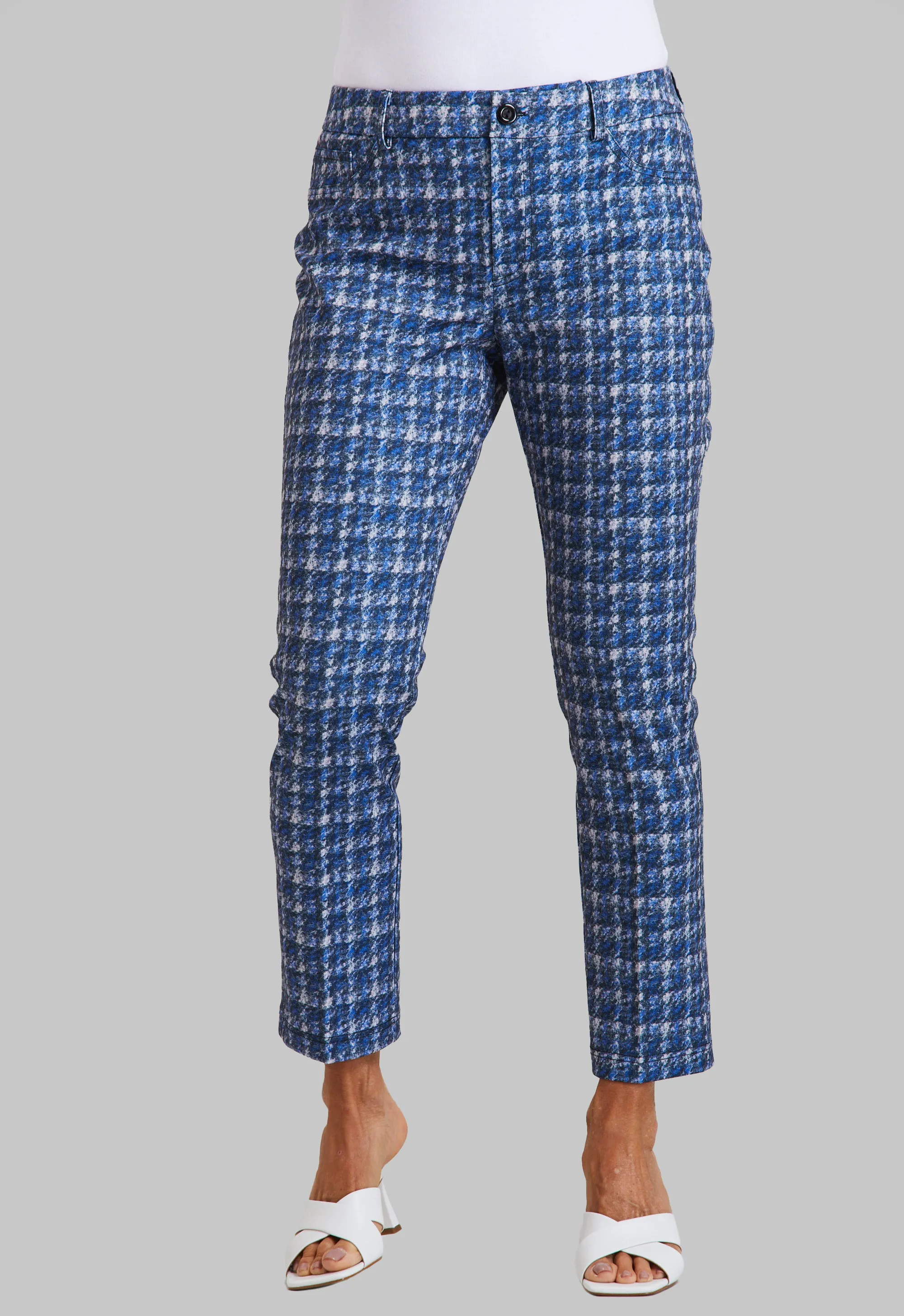 Royal Check Hayes Slim Crop Jean sold by Peace of Cloth