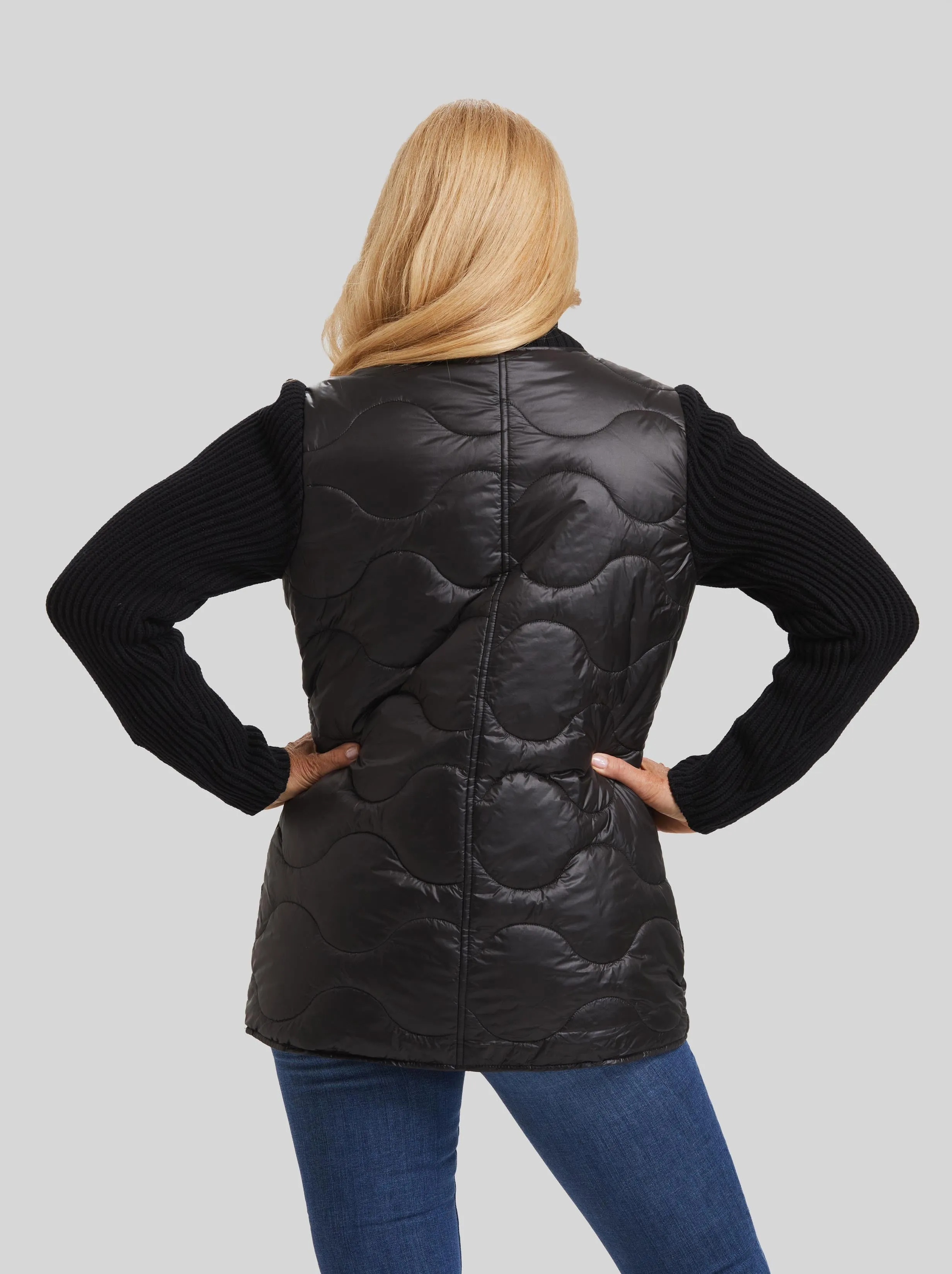 Quilted Go To's Quilted Knit Combo Jacket- FINAL SALE sold by Peace of Cloth product image thumbnail 3