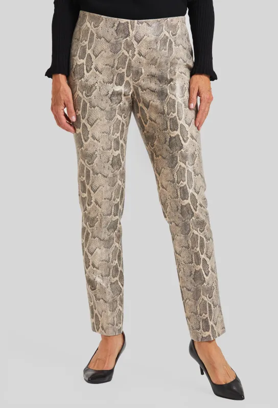Faux Leather Python Annie Pull On Pant- FINAL SALE sold by Peace of Cloth