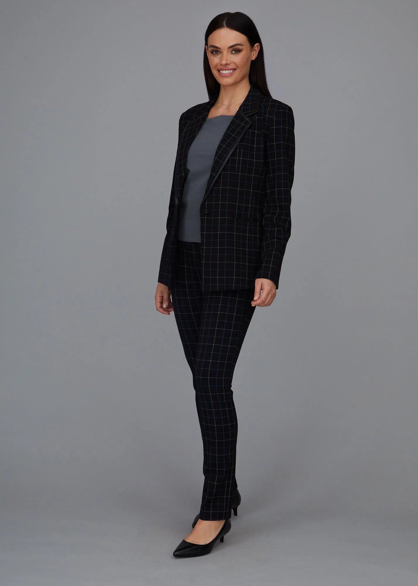 Jules Straight Leg Pant - Wall Street Plaid: FINAL SALE sold by Peace of Cloth
