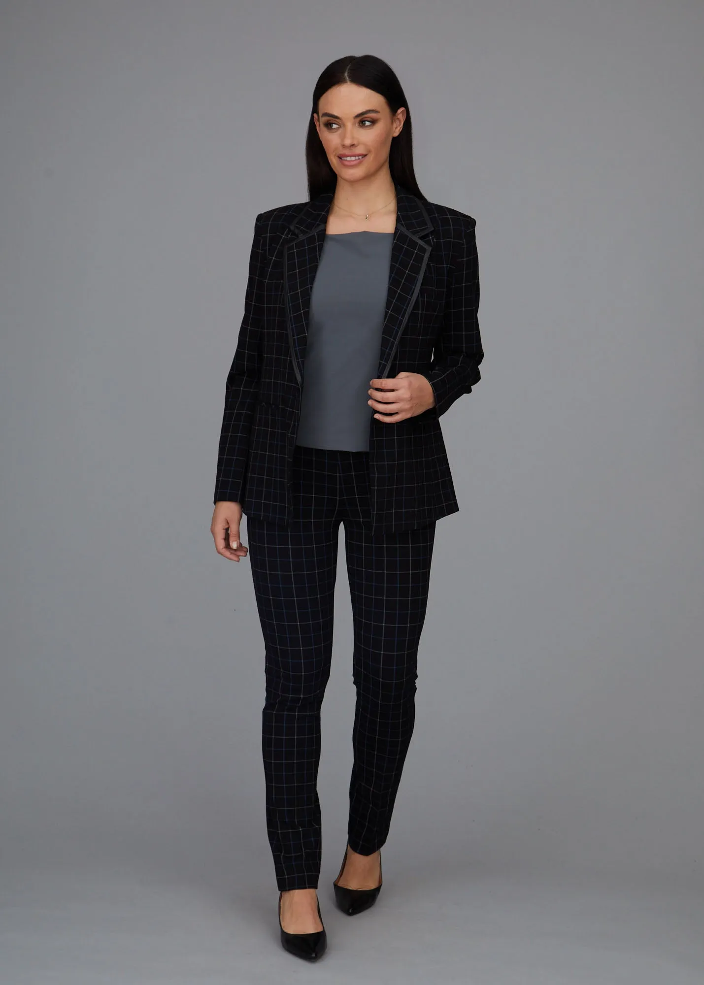 Jules Straight Leg Pant - Wall Street Plaid: FINAL SALE sold by Peace of Cloth product image thumbnail 2