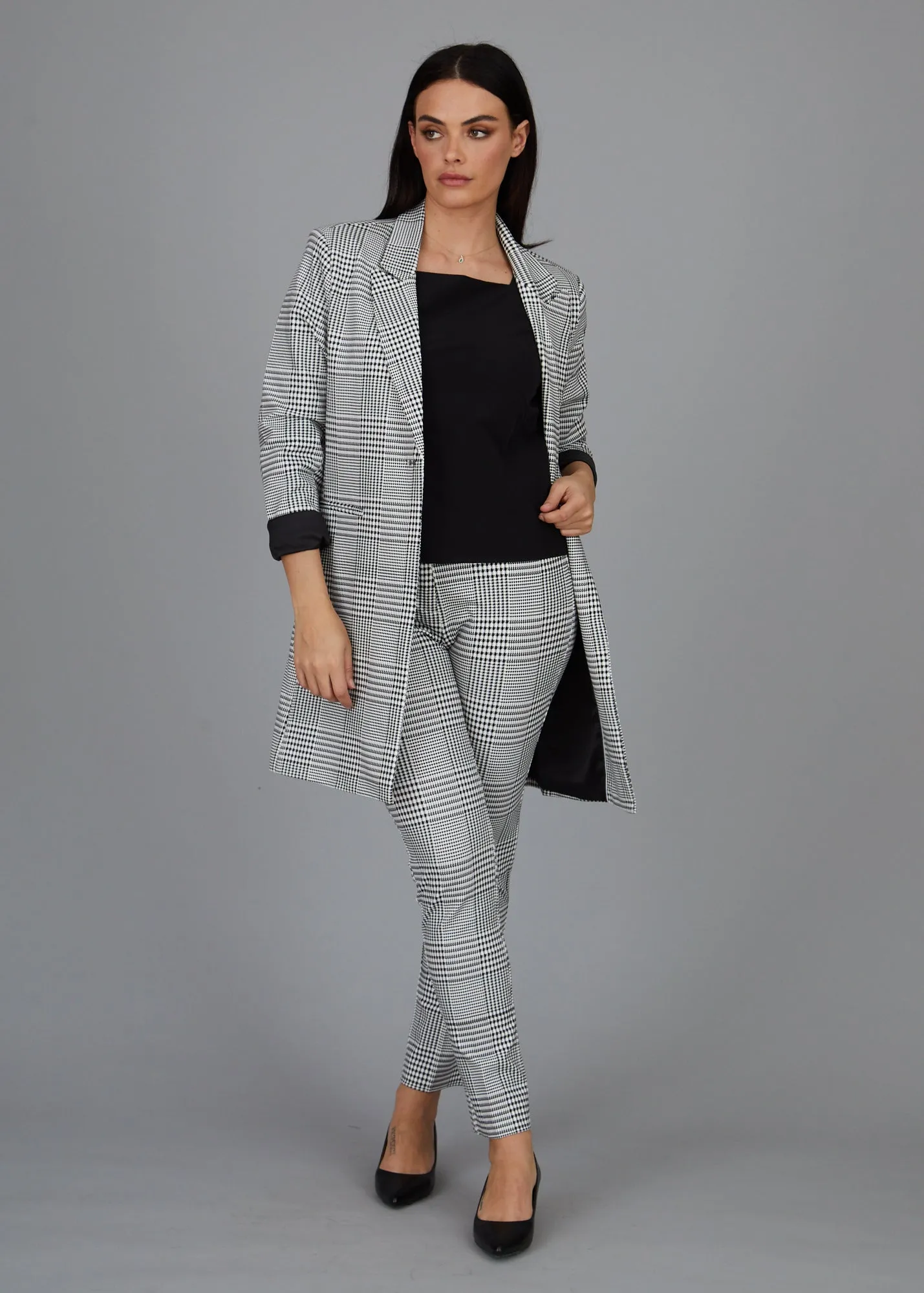 Hudson Car Coat - Madison Ave Plaid - Knit Print FINAL SALE sold by Peace of Cloth product image thumbnail 2